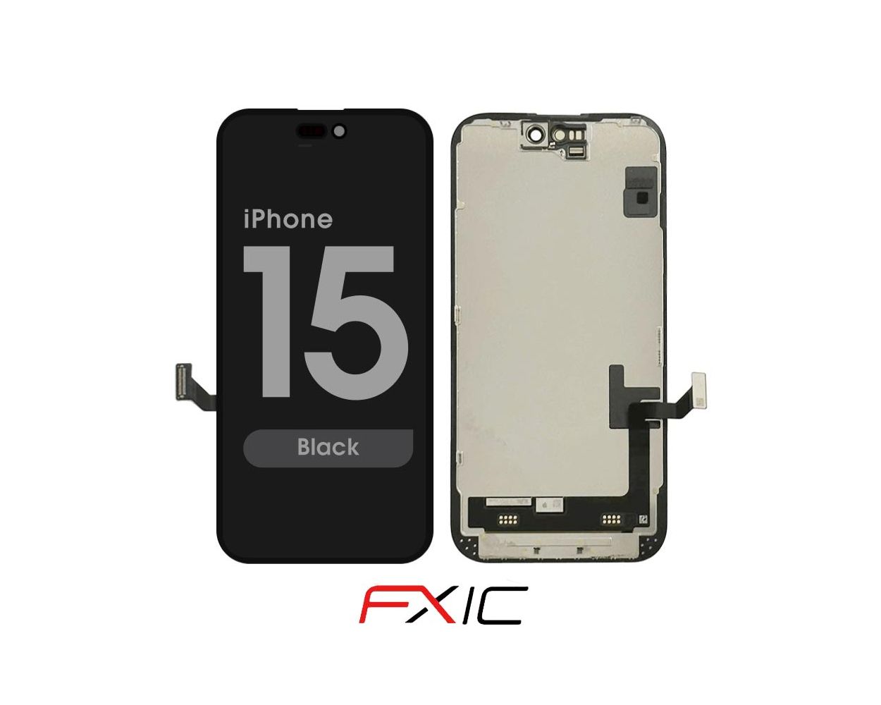 FX5 Soft OLED Screen for iPhone 15 Black IC Swappable